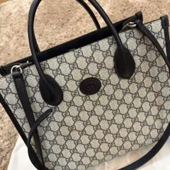 GUCCI GGスプリーム リバーシブル トートバッグ A4 花柄 PVC - メルカリ