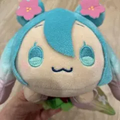 初音ミク シナモロール コラボ　寝そべりぬいぐるみ 桜Ver.