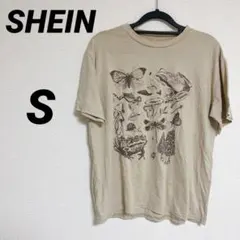 SHEIN 昆虫デザイン ベージュTシャツ【S】ユニセックス　古着