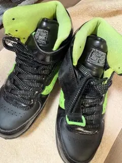 VANS ブラック/グリーン ハイカットスニーカー ダンス