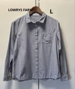 【美品】 ローリーズファーム　シャツ　ストライプ　L