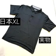 日本XL 黒　ポロシャツ 半袖 メンズ ボタンダウン 吸汗 速乾 ドライ