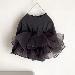 韓国子供服alli. volume tulle rompers