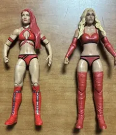 激レア　WWE エヴァ・マリー フィギュア　EVA NXT カーメラ　2体セットのサムネイル