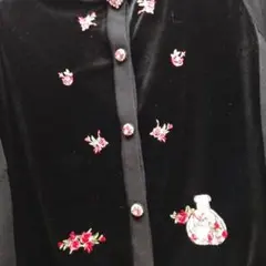 ベロア刺繍カーディガンサイズ40