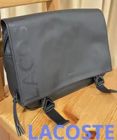 【美品】LACOSTE メッセンジャーバッグ 黒