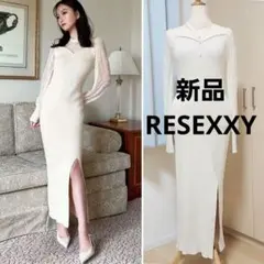 新品タグ付き♥️定価¥9,350♥️リゼクシー　レース切り替えニットワンピース