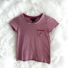 ラルフローレン キッズ 半袖Tシャツ ピンク ボーダー S(7) 120.130のサムネイル