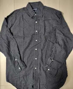 90s POLO GOLF 長袖シャツ ネイビー チェック ラルフローレン