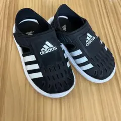 adidas メッシュサンダル 黒/白 15センチ