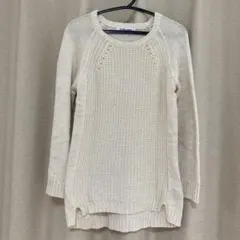 GLOBAL WORK アイボリー ニットセーター　ラメ入り　XL 130cm