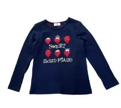 Mezzo Piano メゾピアノ いちご ネイビー 長袖カットソー 130