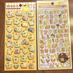正規品 ポムポムプリン ボンボンドロップシール 文字 ぷくっとシール サンリオ