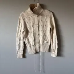 希少 ポロジーンズ ラルフローレン ケーブルニット 厚手 M