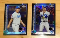 2025 Topps Chrome NPB　中日ドラゴンズ　パラレルカード 2枚