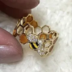 ミツバチ　蜂の巣　リング　指輪　12号