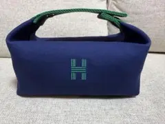 箱付き美品✨エルメス ブリッドアブラック PM ハンドバッグ ポーチ ブルー 箱付き美品✨エルメス ブリッドアブラック PM ハンドバッグ