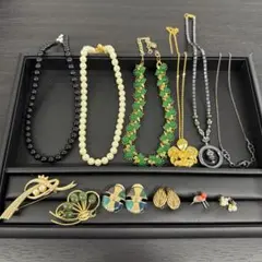 【 遺品整理 】 ネックレス イヤリング ブローチ パール 珊瑚 銀あり 12点