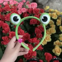 美品 韓国 ロッテワールド カエル カチューシャ 《BTS着用》 公式