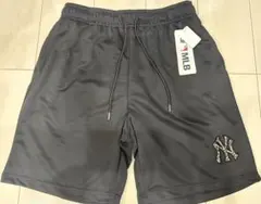 新品 LLサイズ MLB ヤンキース ハーフパンツ 黒 レオパード