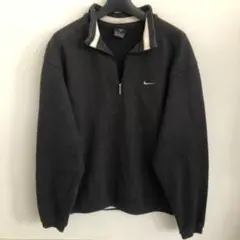 NIKE ナイキ ハーフジップ トレーナー スウェット　ワンポイント　ロゴ　黒