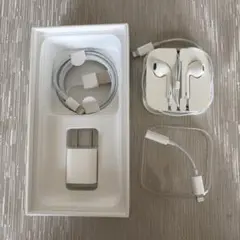 新品未使用品 Apple 純正付属品セット充電器、ライトニングケーブル　イヤホン
