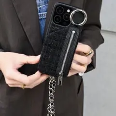 エジュー iPhoneケース スマホケース ショルダーストラップ