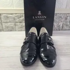 美品★LANVIN en Bleu エナメル ローファー 22.5cm ブラックのサムネイル