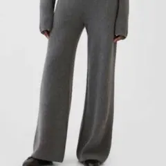GAP CashSoft カシミヤタッチ ニットパンツ チャコールグレー
