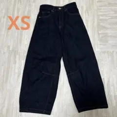 GU バレルレッグジーンズ ネイビーXS 裾上げ股下60㎝