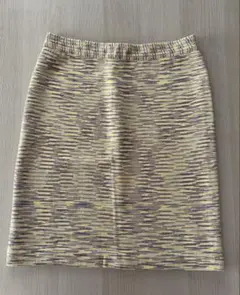 MISSONI タイトスカート スリット入り マルチカラー MISSONI ミッソーニマルチカラースリットスカートウエスト60古着