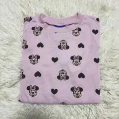 ミニー　総柄　ロンT 長袖　ピンク　100 ディズニー　新品未使用　タグ付