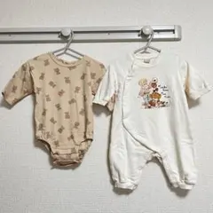 長袖ロンパース　50-60cm 2点セット　まとめ売り　ベビーのサムネイル