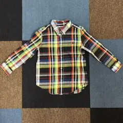 Ralph Lauren チェック柄ボタンダウンシャツ 120/60
