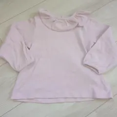 ベビー 90サイズ 長袖カットソー ピンク フリル襟