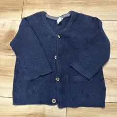 【H &M】ネイビー ニットカーディガン 80㎝
