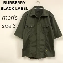 【BURBERRY BLACK LABEL】 半袖シャツ　L