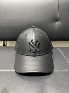 THECAP別注ブラックレザーキャップ ヤンキース 9FORTY ニューエラ