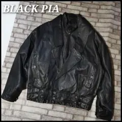 90sBLACK PIA レザージャケット 羊革 y2k ボンバージャケットのサムネイル