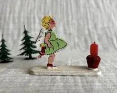 ＊ドイツ キャンドルスタンド 天使の女の子＊クリスマスオーナメント エルツ