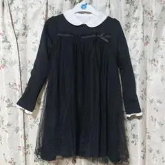 黒い長袖ワンピース＆ブラウス 130cm女の子