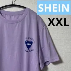 SHEIN 半袖Tシャツ　パープル　XXL