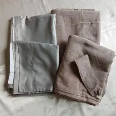 無印良品（幅100cm × 丈200cm）綿混カーテン２枚＆遮光ライナー２枚