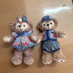 ダッフィー シェリーメイ ぬいぐるみバッジ ペア