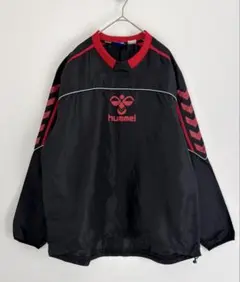 hummel ピステ プルオーバー 黒×赤 ドローコード　XL相当