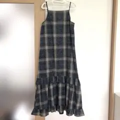 アベイル　キャミワンピース　チェック　Mのサムネイル
