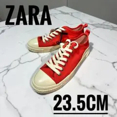 新品タグ付き ZARA 23.5cm スニーカー オレンジ バレンシアのサムネイル