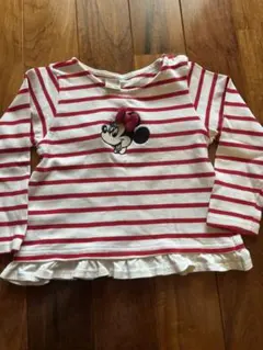 petit main ストライプ柄長袖カットソー 100