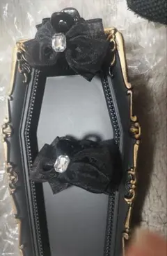 ブラックリボンヘアアクセサリー2個セット