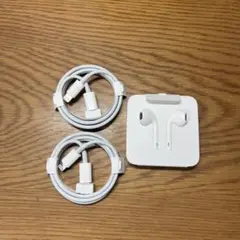 未使用 Apple純正 Lightningケーブル＆Apple純正イヤホン